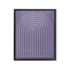 Minimal Arch XXXII Lavender Purple Modern Geometric Lines Framed Canvas Print Gallery Image 6