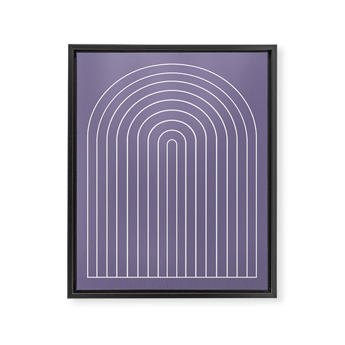 Minimal Arch XXXII Lavender Purple Modern Geometric Lines Framed Canvas Print Gallery Image 1