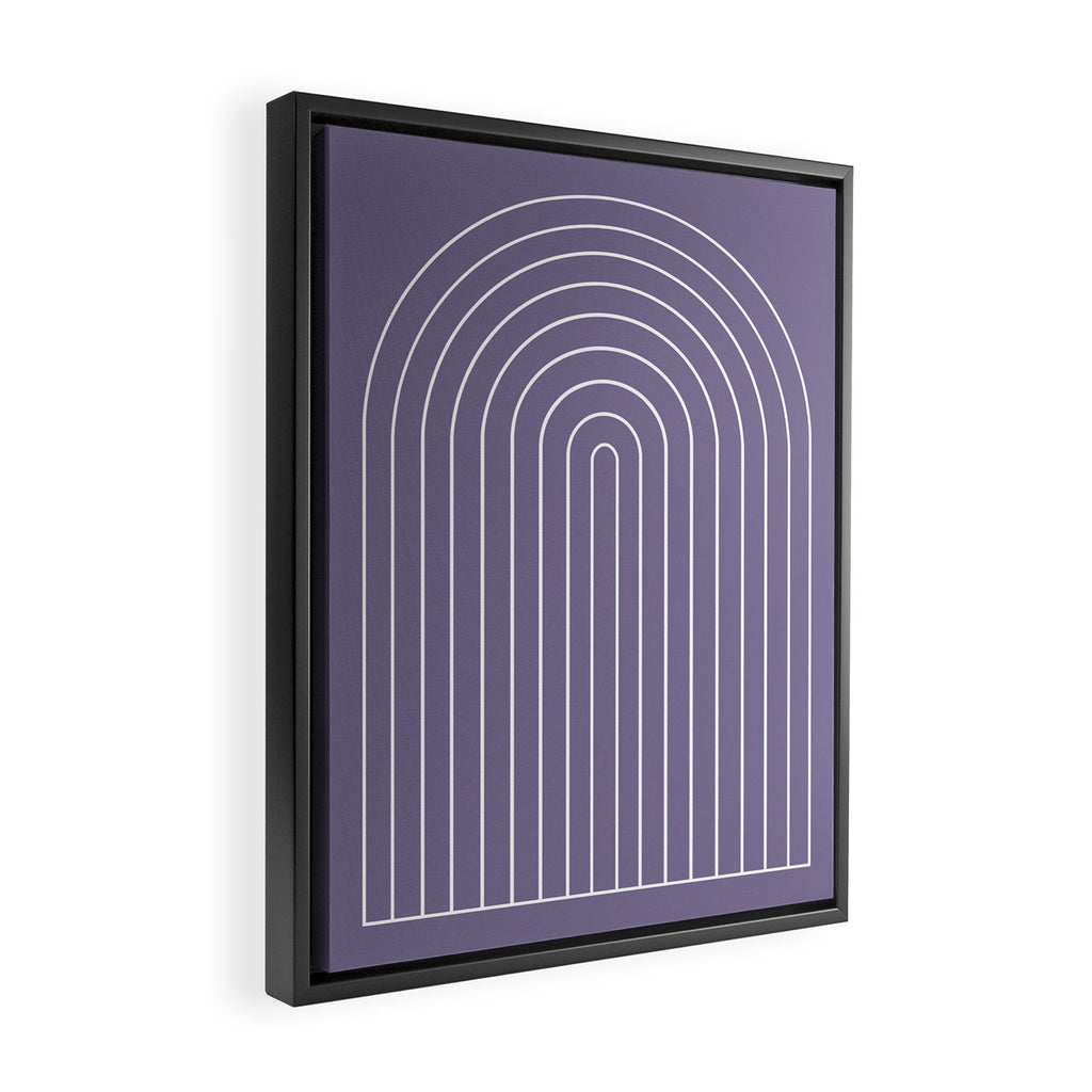 Minimal Arch XXXII Lavender Purple Modern Geometric Lines Framed Canvas Print Gallery Image 2