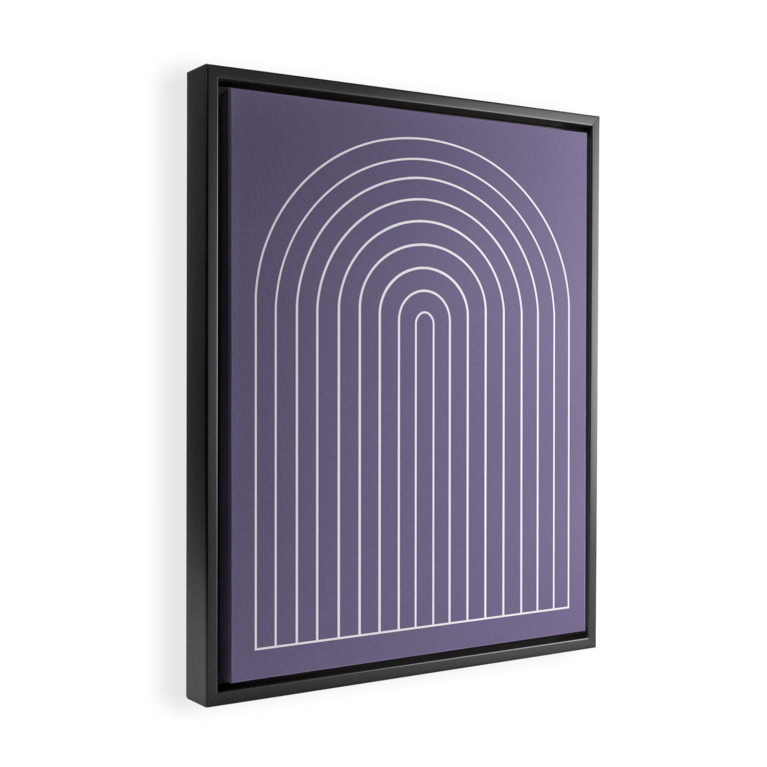 Minimal Arch XXXII Lavender Purple Modern Geometric Lines Framed Canvas Print Gallery Image 2