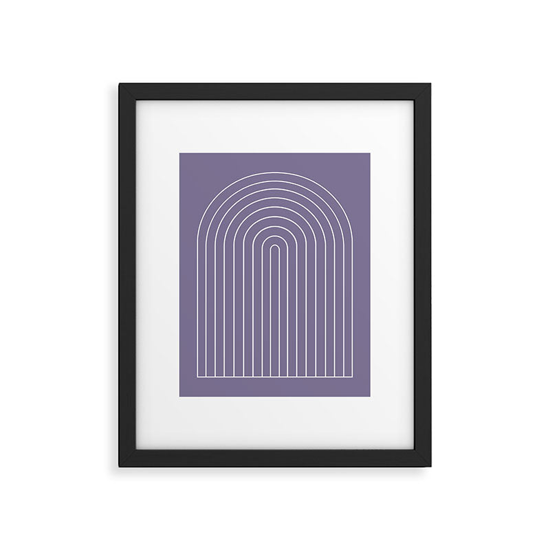 Minimal Arch XXXII Lavender Purple Modern Geometric Lines Framed Art Print Gallery Image 5