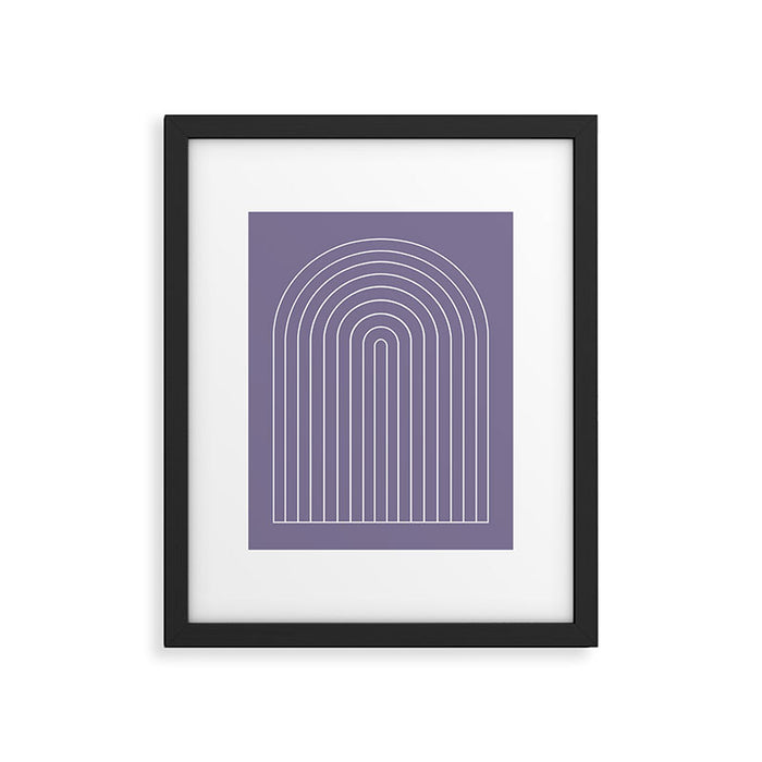 Minimal Arch XXXII Lavender Purple Modern Geometric Lines Framed Art Print Gallery Image 1
