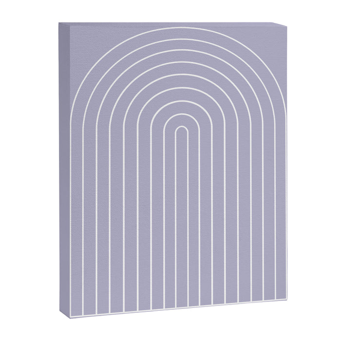 Minimal Arch XXXIII Lilac Purple Modern Geometric Lines Canvas Print Gallery Image 1