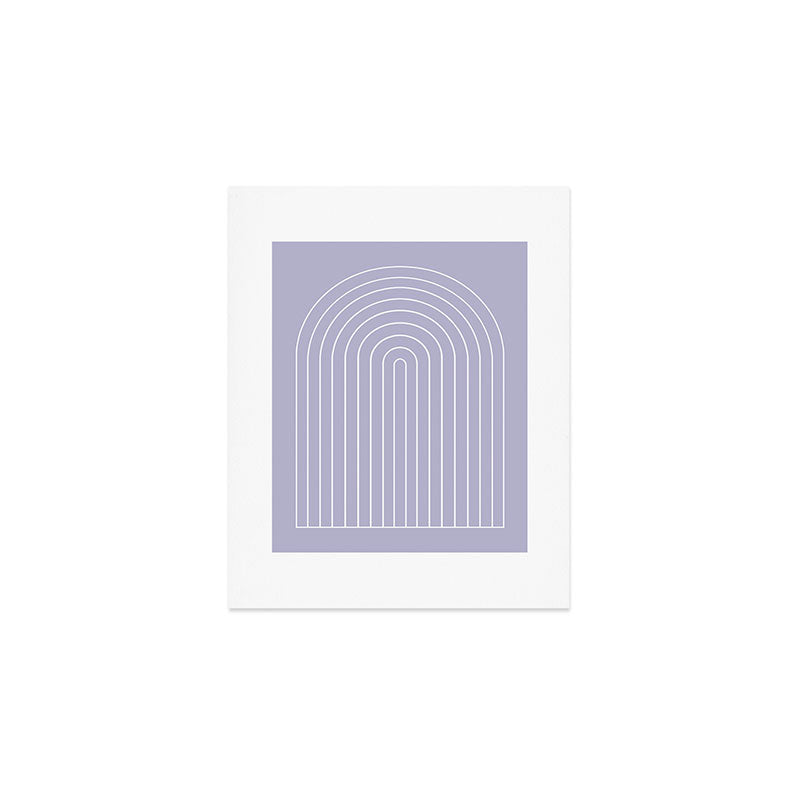 Minimal Arch XXXIII Lilac Purple Modern Geometric Lines Art Print Gallery Image 1