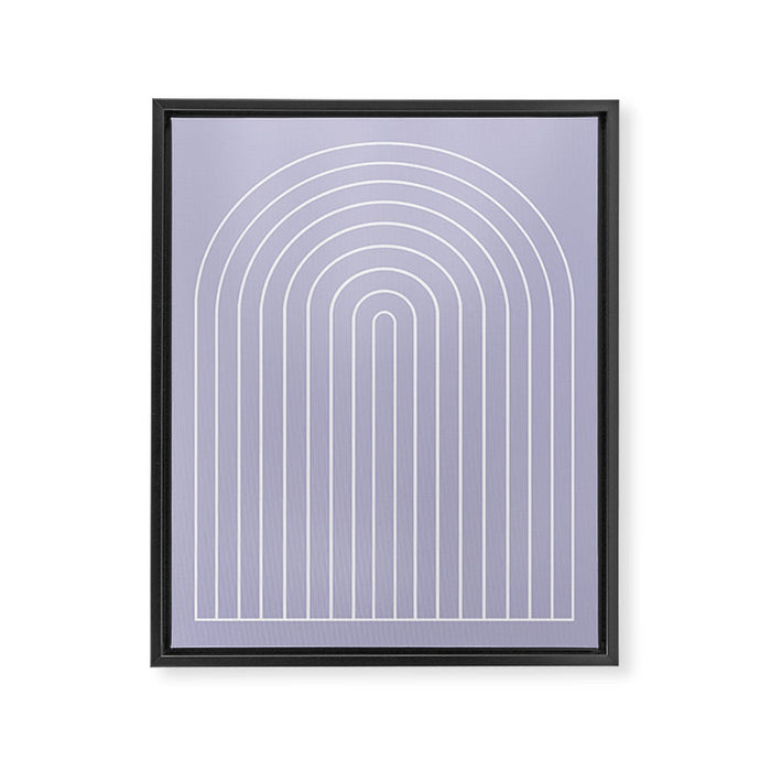 Minimal Arch XXXIII Lilac Purple Modern Geometric Lines Framed Canvas Print Gallery Image 1