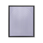 Minimal Arch XXXIII Lilac Purple Modern Geometric Lines Framed Canvas Print Gallery Image 6