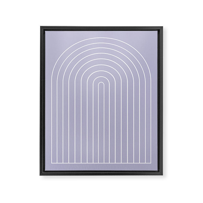 Minimal Arch XXXIII Lilac Purple Modern Geometric Lines Framed Canvas Print Gallery Image 6