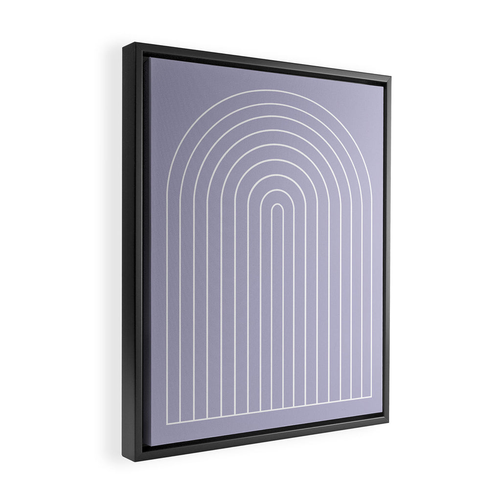 Minimal Arch XXXIII Lilac Purple Modern Geometric Lines Framed Canvas Print Gallery Image 2