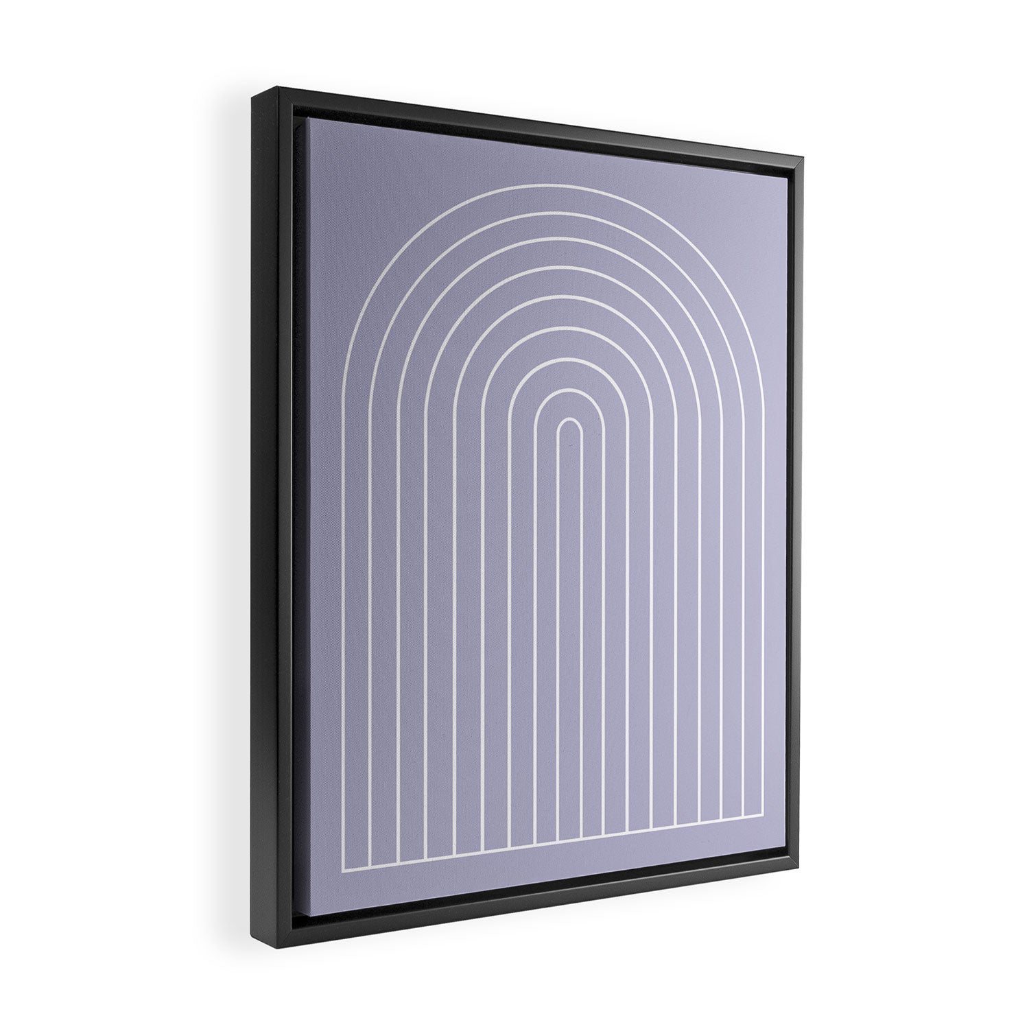 Minimal Arch XXXIII Lilac Purple Modern Geometric Lines Framed Canvas Print Gallery Image 2