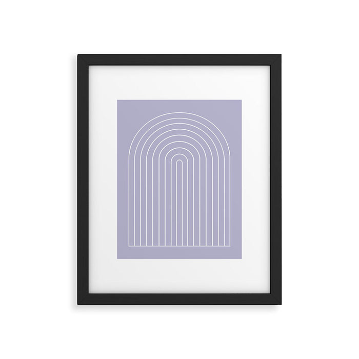 Minimal Arch XXXIII Lilac Purple Modern Geometric Lines Framed Art Print Gallery Image 1