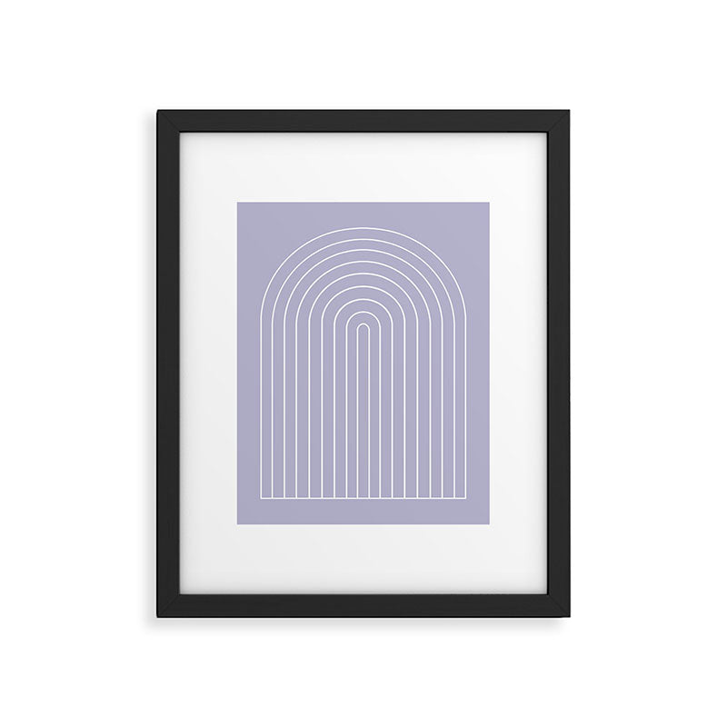 Minimal Arch XXXIII Lilac Purple Modern Geometric Lines Framed Art Print Gallery Image 5