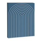 Minimal Arch XXXIV Nautical Blue Modern Geometric Lines Canvas Print Gallery Image 6