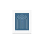 Minimal Arch XXXIV Nautical Blue Modern Geometric Lines Art Print Gallery Image 1