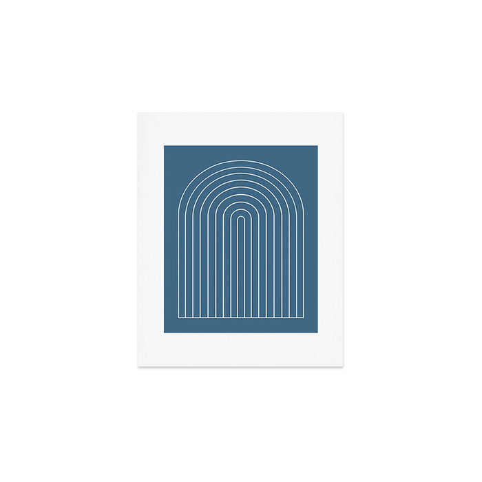 Minimal Arch XXXIV Nautical Blue Modern Geometric Lines Art Print Gallery Image 1