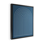 Minimal Arch XXXIV Nautical Blue Modern Geometric Lines Framed Canvas Print Gallery Image 2
