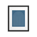 Minimal Arch XXXIV Nautical Blue Modern Geometric Lines Framed Art Print Gallery Image 5