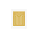 Minimal Arch XXXV Sunshine Yellow Modern Geometric Lines Art Print Gallery Image 1