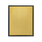 Minimal Arch XXXV Sunshine Yellow Modern Geometric Lines Framed Canvas Print Gallery Image 6
