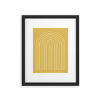 Minimal Arch XXXV Sunshine Yellow Modern Geometric Lines Framed Art Print Gallery Image 5