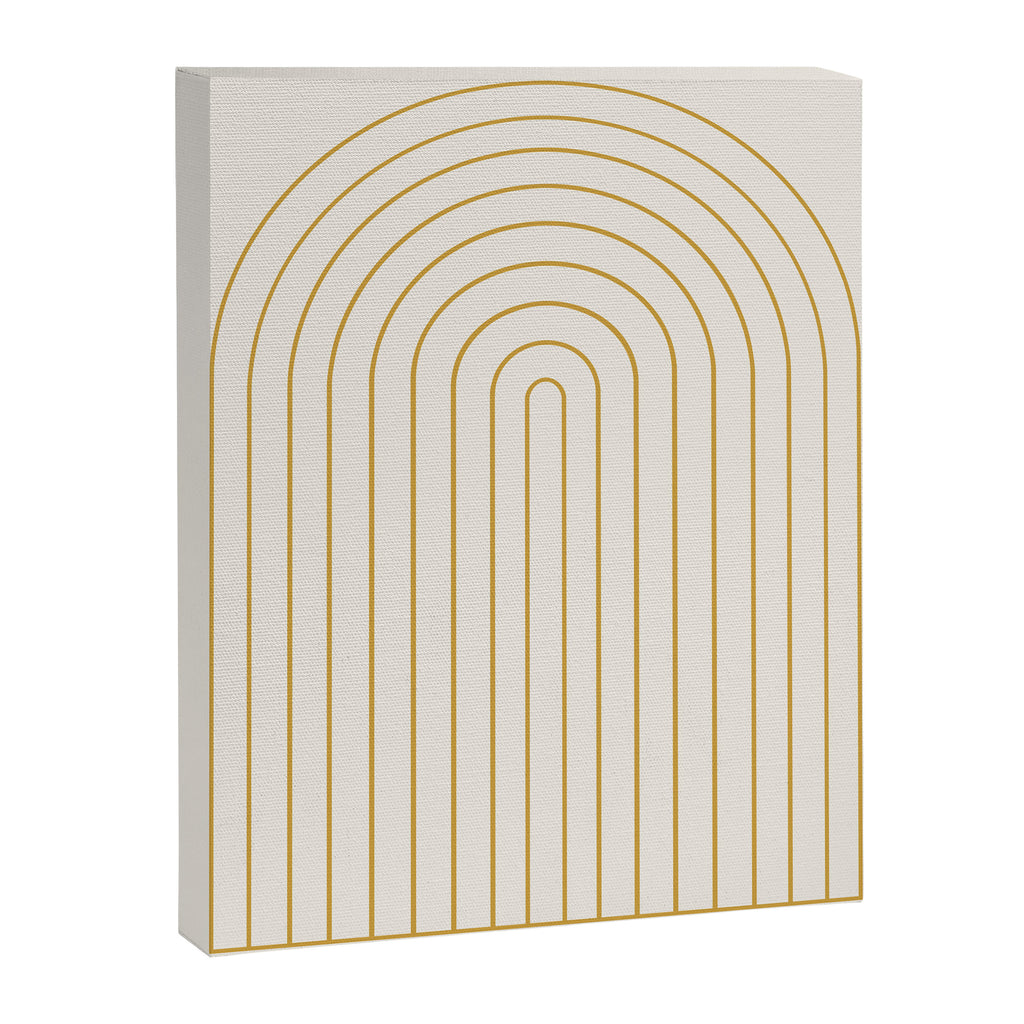 Minimal Arch XXXVI Creme and Orange Modern Geometric Lines Canvas Print Gallery Image 6