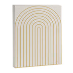 Minimal Arch XXXVI Creme and Orange Modern Geometric Lines Canvas Print Gallery Image 6