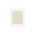 Minimal Arch XXXVI Creme and Orange Modern Geometric Lines Art Print Gallery Image 1