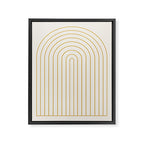 Minimal Arch XXXVI Creme and Orange Modern Geometric Lines Framed Canvas Print Gallery Image 6