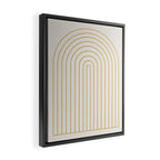 Minimal Arch XXXVI Creme and Orange Modern Geometric Lines Framed Canvas Print Gallery Image 2