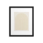 Minimal Arch XXXVI Creme and Orange Modern Geometric Lines Framed Art Print Gallery Image 5