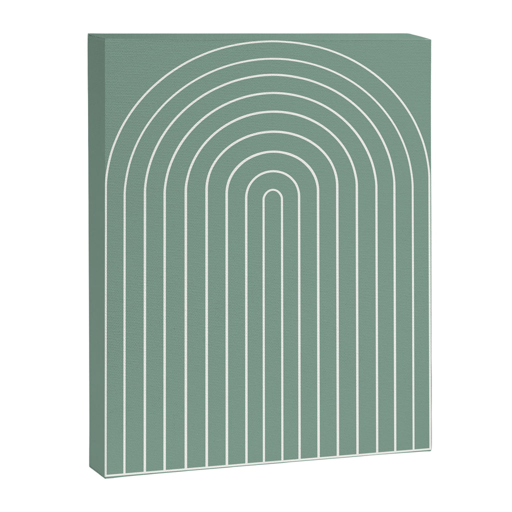 Minimal Arch XXXVII Natural Green Modern Geometric Lines Canvas Print Gallery Image 6