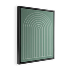 Minimal Arch XXXVII Natural Green Modern Geometric Lines Framed Canvas Print Gallery Image 2