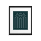 Minimal Arch XXXVIII Dark Teal Green Modern Geometric Lines Framed Art Print Gallery Image 5