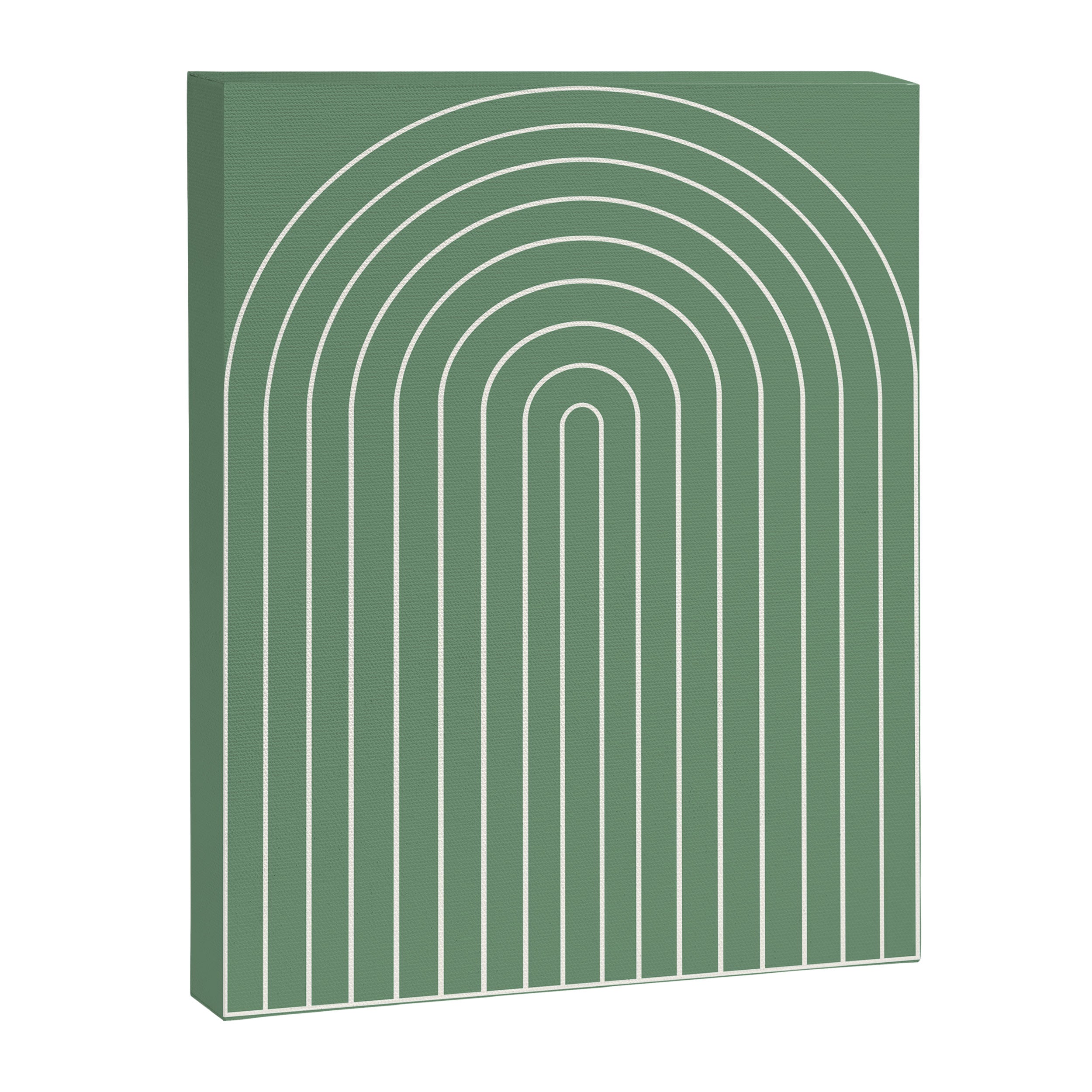 Minimal Arch XXXVIII Fresh Green Modern Geometric Lines Canvas Print Gallery Image 6