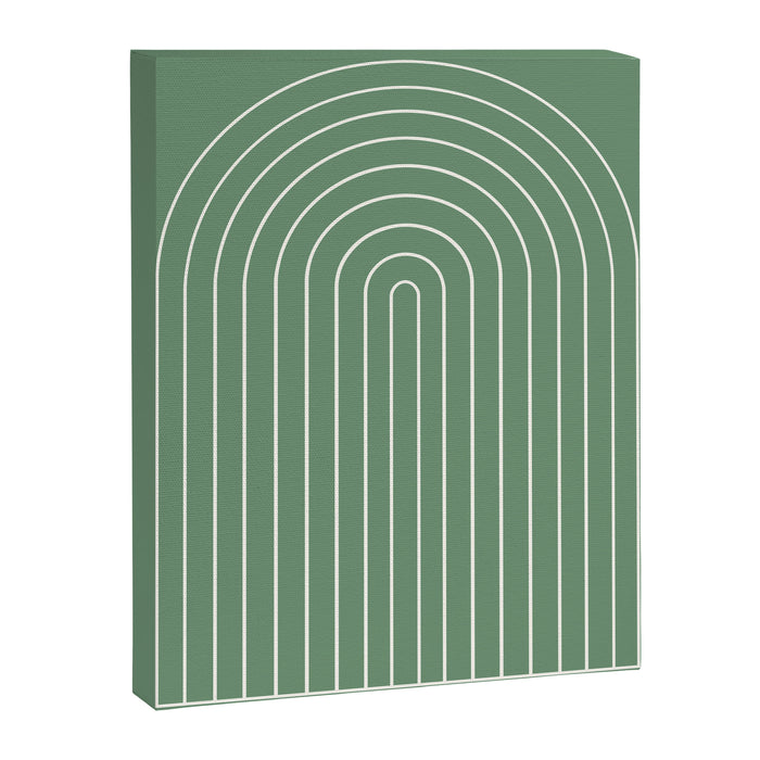 Minimal Arch XXXVIII Fresh Green Modern Geometric Lines Canvas Print Gallery Image 1