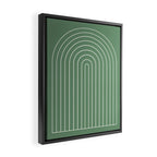 Minimal Arch XXXVIII Fresh Green Modern Geometric Lines Framed Canvas Print Gallery Image 2