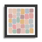 Minimal Blocks - Pastel Rainbow Framed Art Print Gallery Image 1