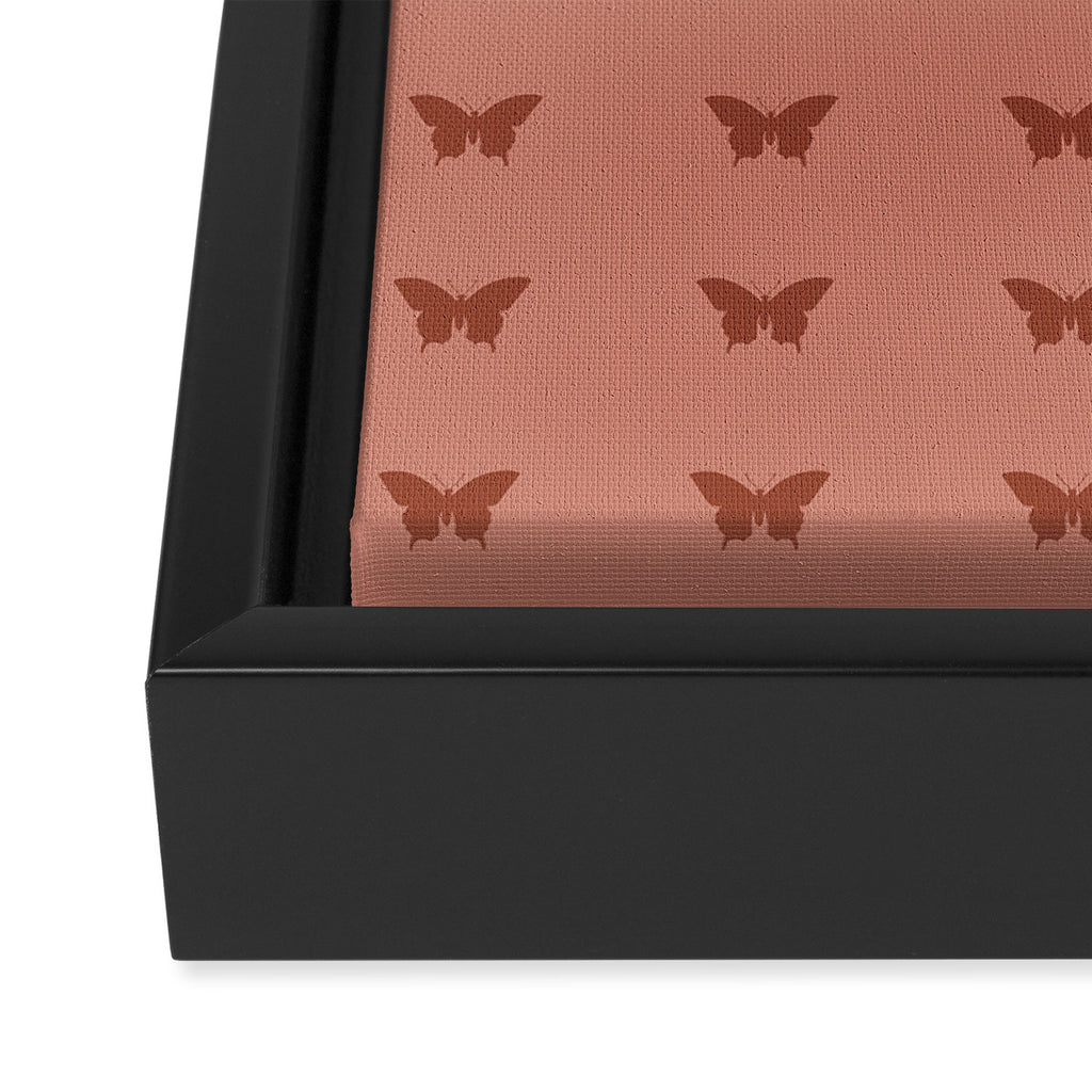 Butterfly Pattern - Red Framed Canvas Print Gallery Image 3