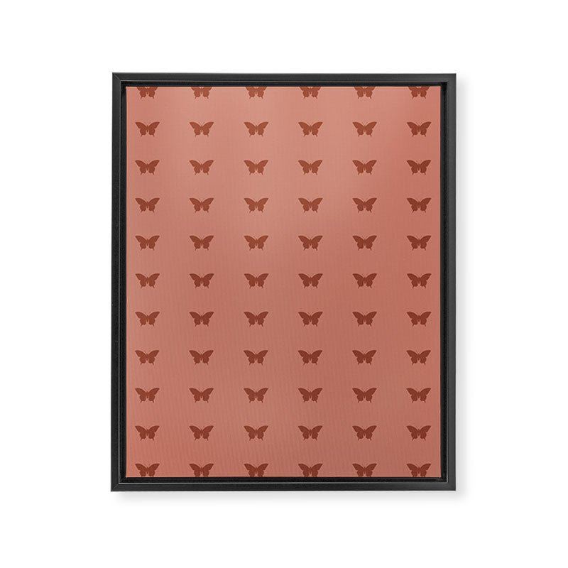 Butterfly Pattern - Red Framed Canvas Print Gallery Image 8
