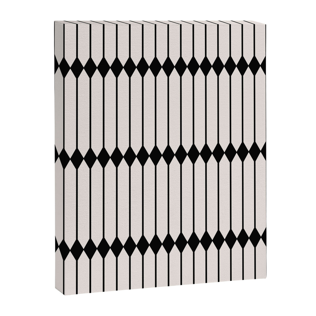 Minimal Geometric Pattern - Black Canvas Print Gallery Image 8
