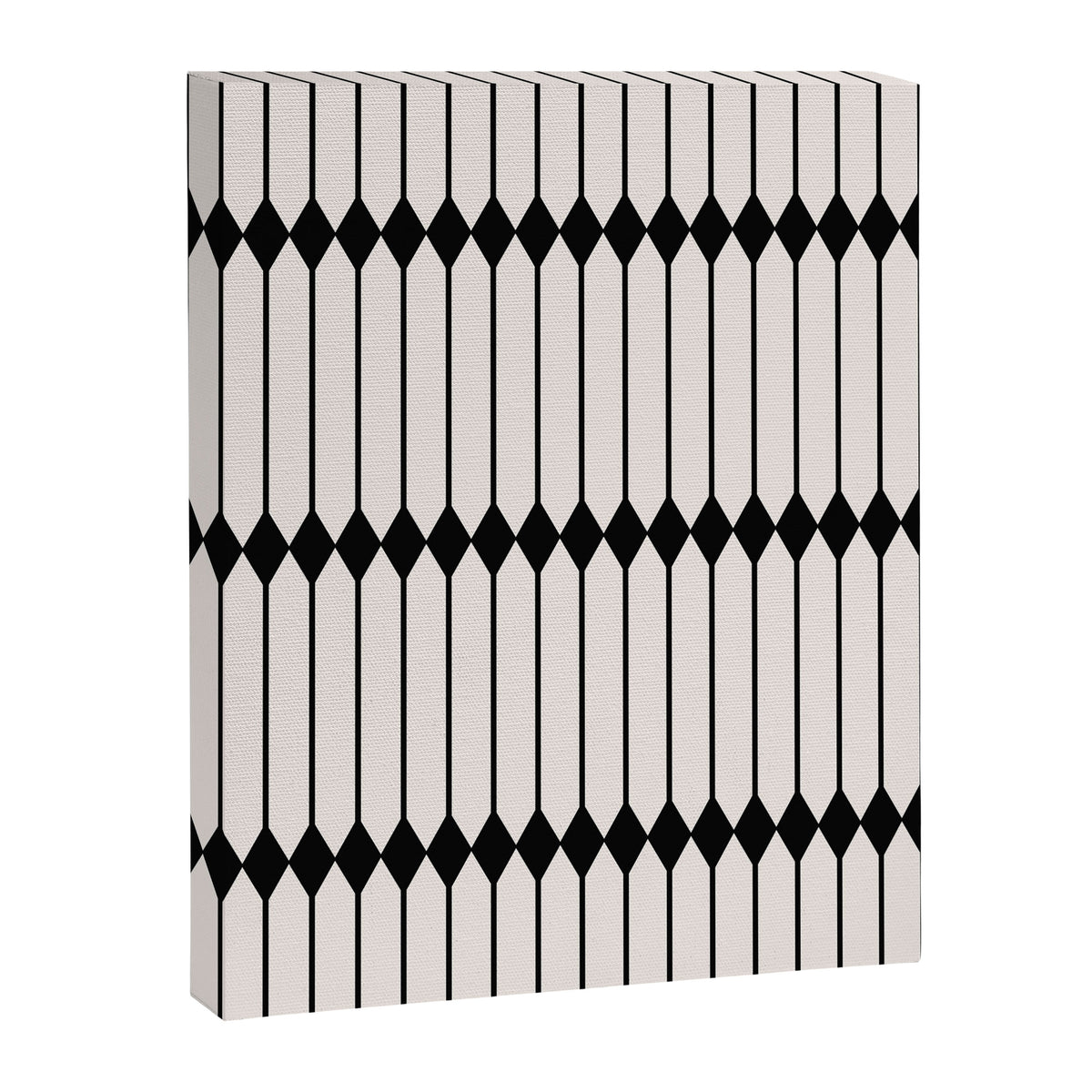 Minimal Geometric Pattern - Black Canvas Print Gallery Image 8
