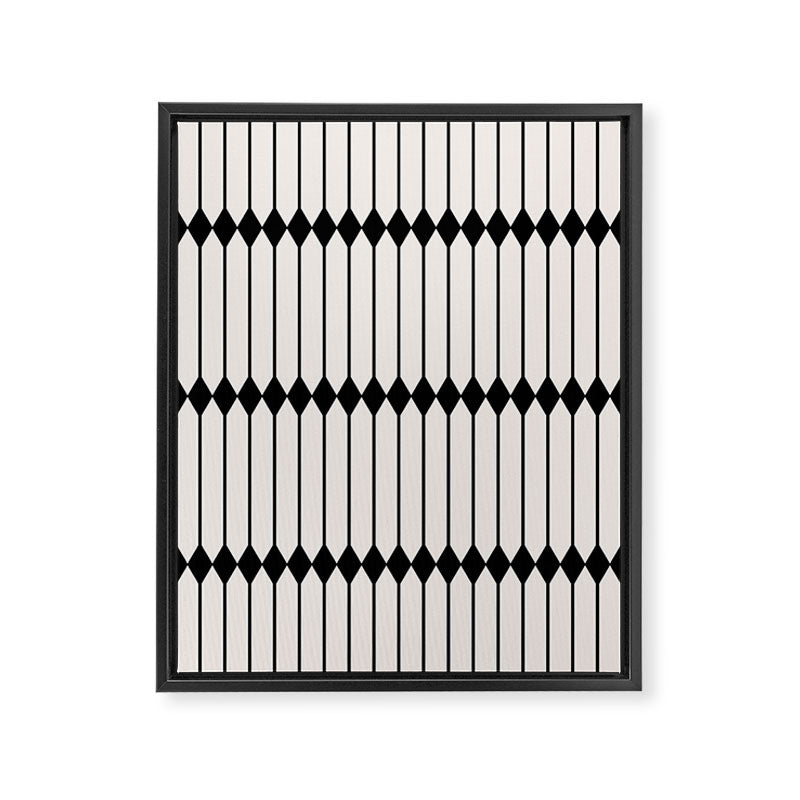Minimal Geometric Pattern - Black Framed Canvas Print Gallery Image 8