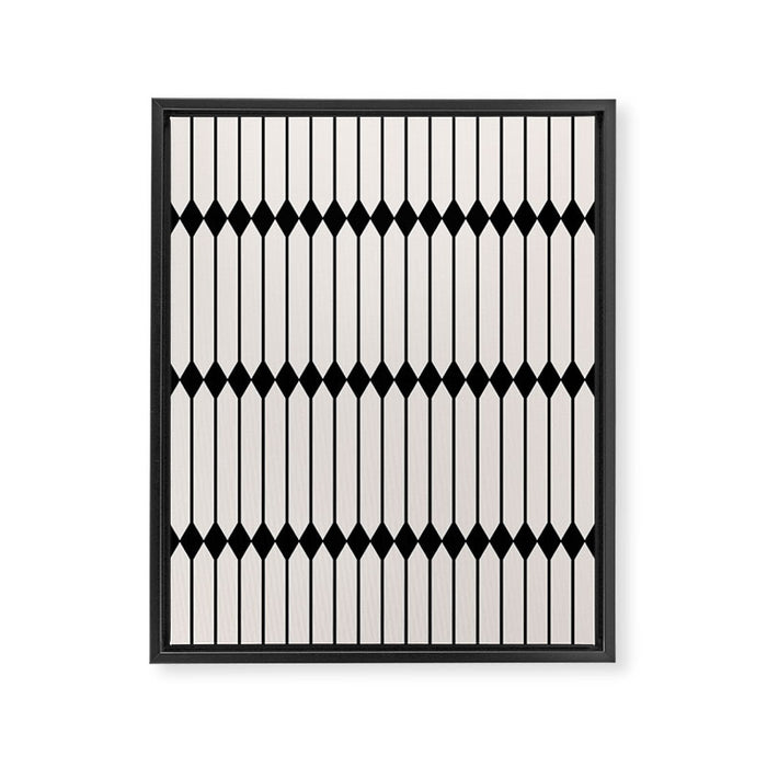 Minimal Geometric Pattern - Black Framed Canvas Print Gallery Image 1