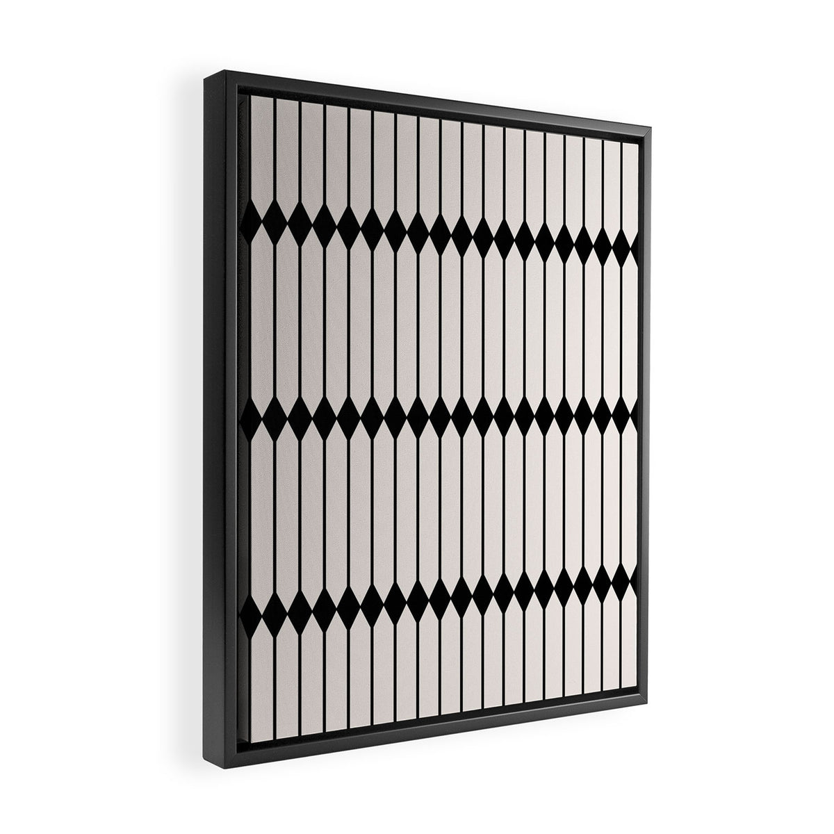 Minimal Geometric Pattern - Black Framed Canvas Print Gallery Image 2