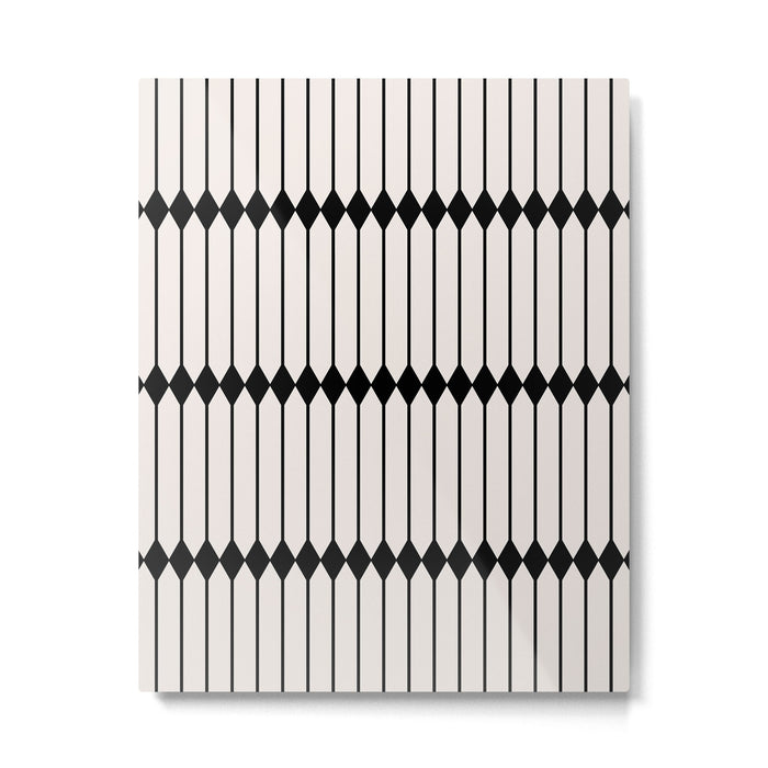 Minimal Geometric Pattern - Black Metal Print Gallery Image 1