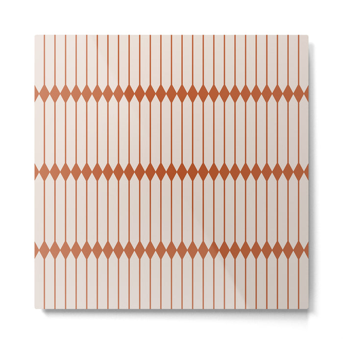 Minimal Geometric Pattern - Coral Metal Print Gallery Image 1