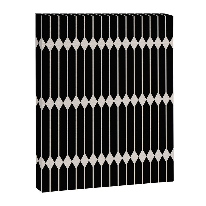 Minimal Geometric Pattern II - Black Canvas Print Gallery Image 1
