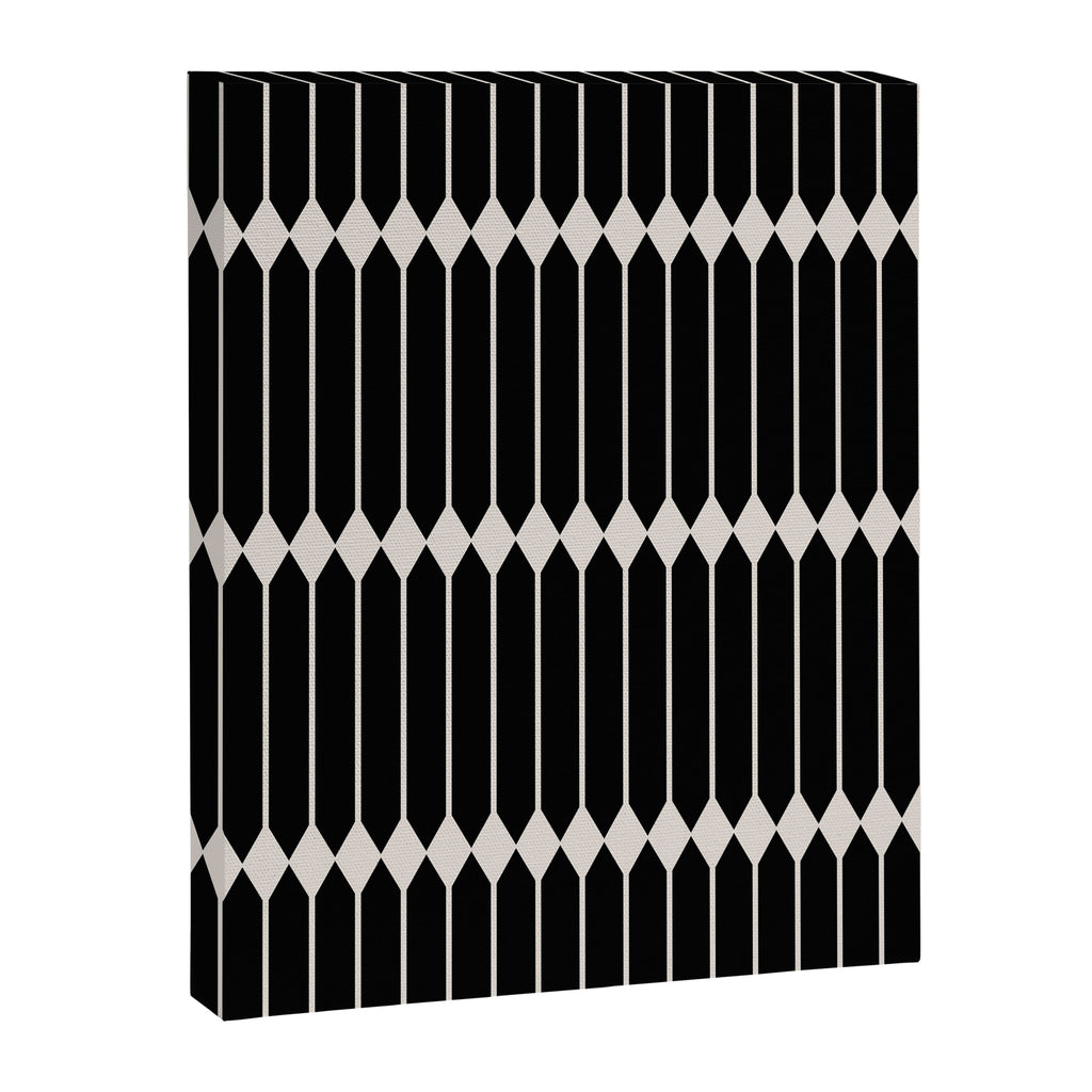 Minimal Geometric Pattern II - Black Canvas Print Gallery Image 8