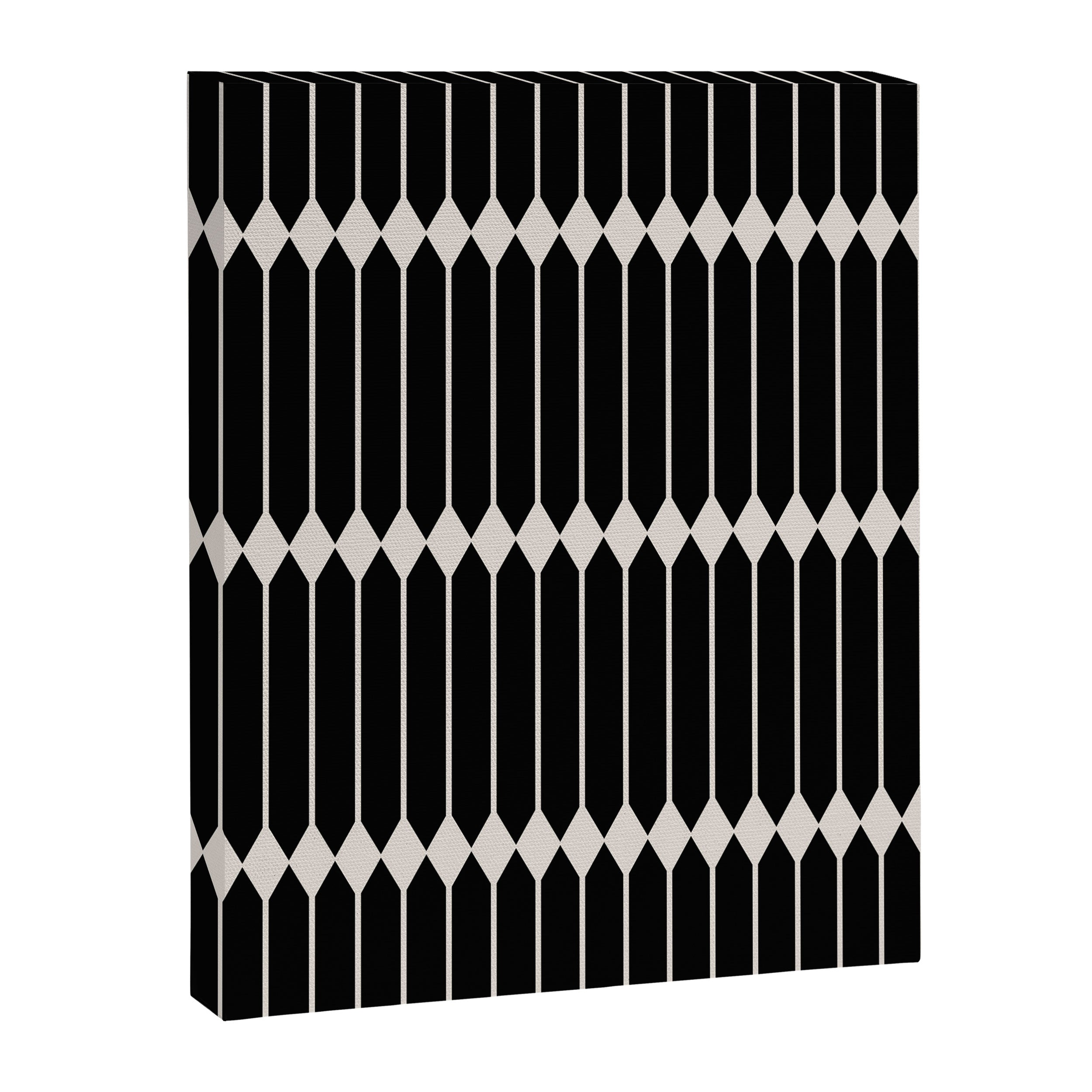 Minimal Geometric Pattern II - Black Canvas Print Gallery Image 8