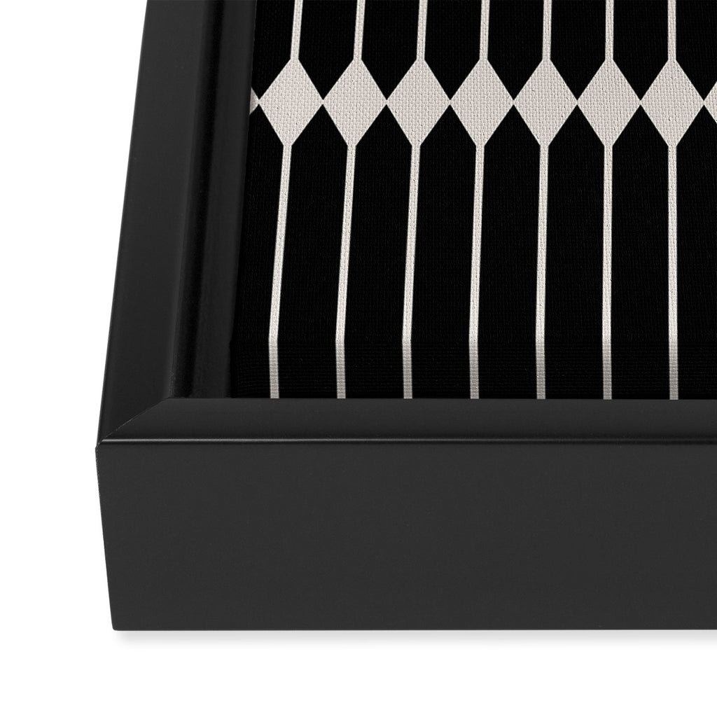 Minimal Geometric Pattern II - Black Framed Canvas Print Gallery Image 3