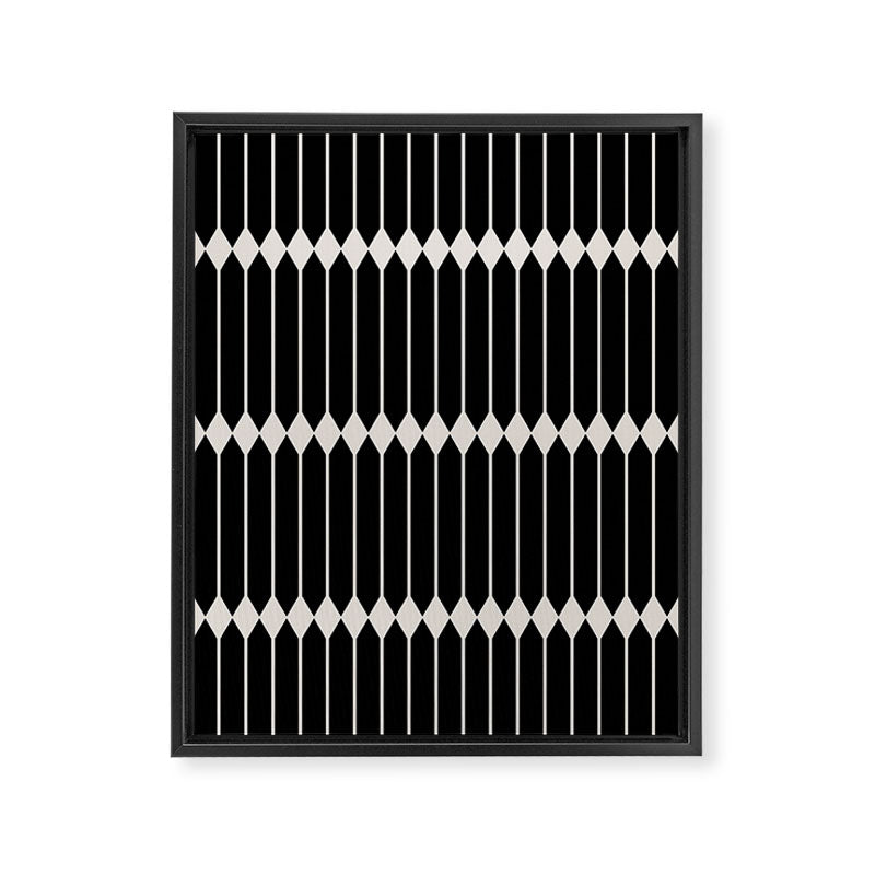 Minimal Geometric Pattern II - Black Framed Canvas Print Gallery Image 8